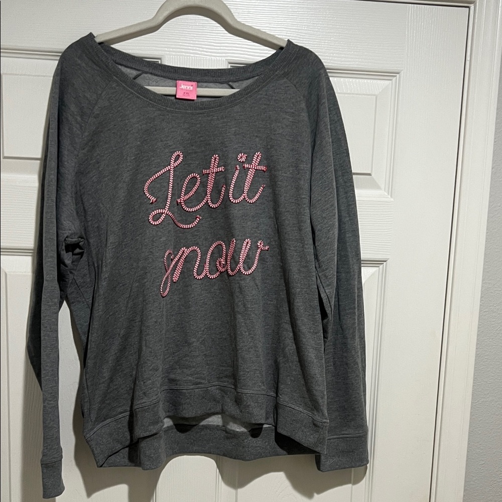 Dark Gray 'Let It Snow' Sweatshirt